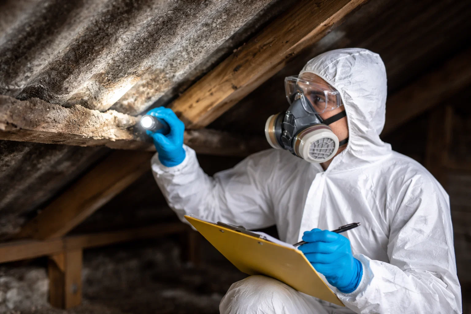 Inspectie en asbestonderzoek op locatie door Jasper Leemans